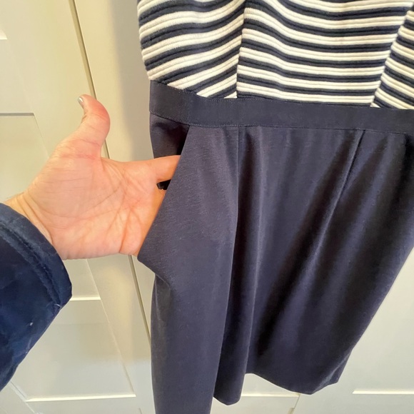 Boden Women’s Ponte Knit Striped Tank Dress Pockets Size 8 Regular - Picture 4 of 8